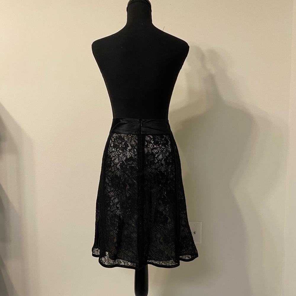 A black lace skirt.